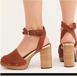 Free People Justine Platform Block Heel Sandal